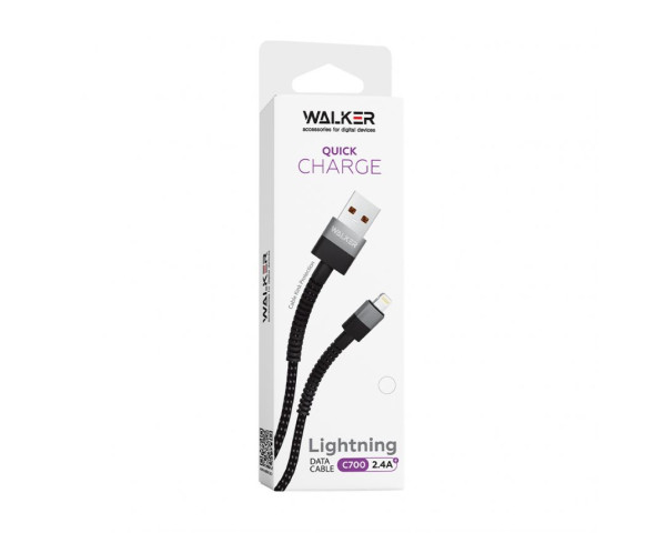 Кабель USB WALKER C700 Lightning black