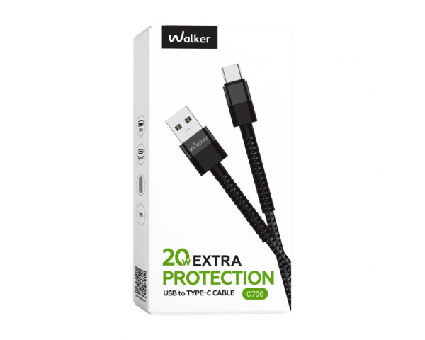 Кабель USB WALKER C700 Type-C black