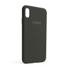 Чехол Full Silicone Case для Apple iPhone Xs Max dark olive (35)