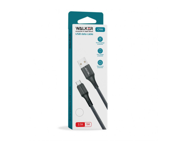 Кабель USB WALKER C705 Type-C black
