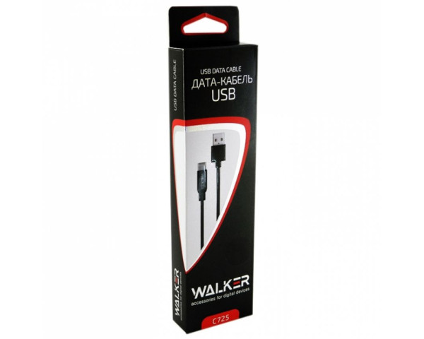 Кабель USB WALKER C725 Lightning black