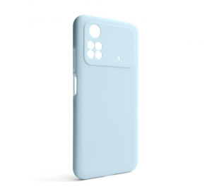 Чехол Full Silicone Case для Xiaomi Poco M4 Pro 4G light blue (05) (без логотипа)