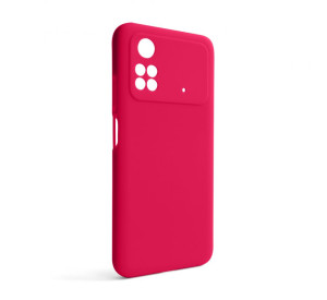 Чехол Full Silicone Case для Xiaomi Poco M4 Pro 5G fluorescent rose (37) (без логотипа)