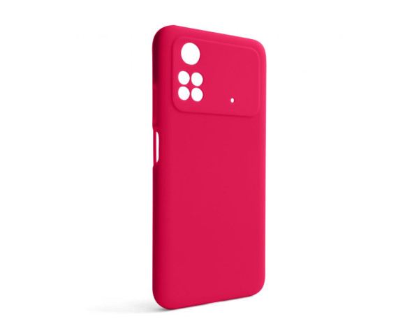 Чехол Full Silicone Case для Xiaomi Poco M4 Pro 5G fluorescent rose (37) (без логотипа)
