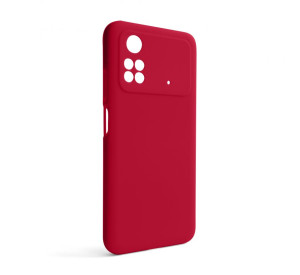 Чехол Full Silicone Case для Xiaomi Poco M4 Pro 5G rose red (42) (без логотипа)