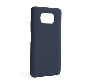 Чехол Full Silicone Case для Xiaomi Poco X3 Pro dark blue (08) (без логотипа)