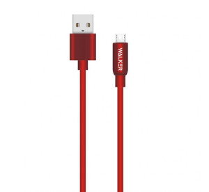 Кабель USB WALKER C725 Micro red
