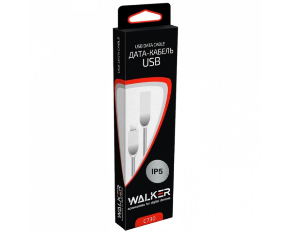 Кабель USB WALKER C730 Lightning silver