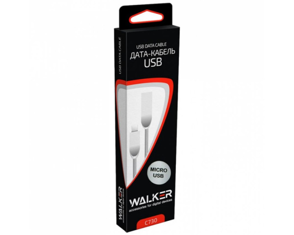 Кабель USB WALKER C730 Micro silver