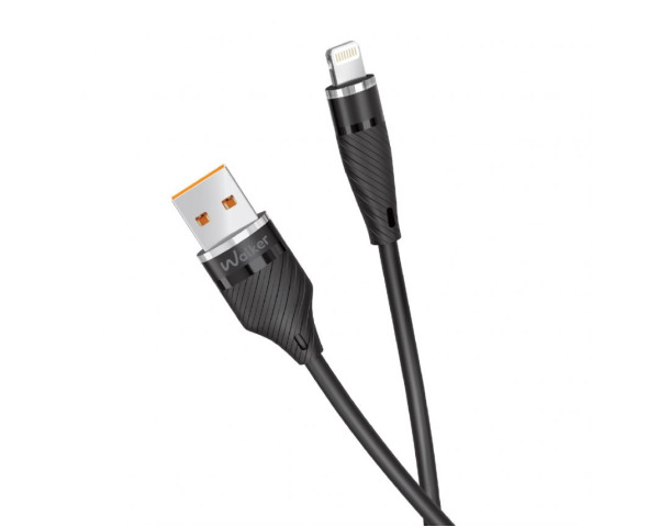 Кабель USB WALKER C735 Lightning 2м black