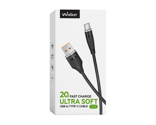 Кабель USB WALKER C735 Type-C black