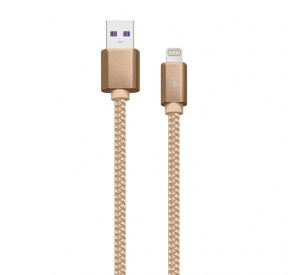 Кабель USB WALKER C740 Lightning gold
