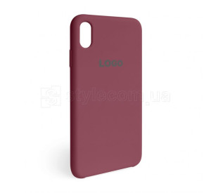 Чохол Original Silicone для Apple iPhone Xr maroon (42)