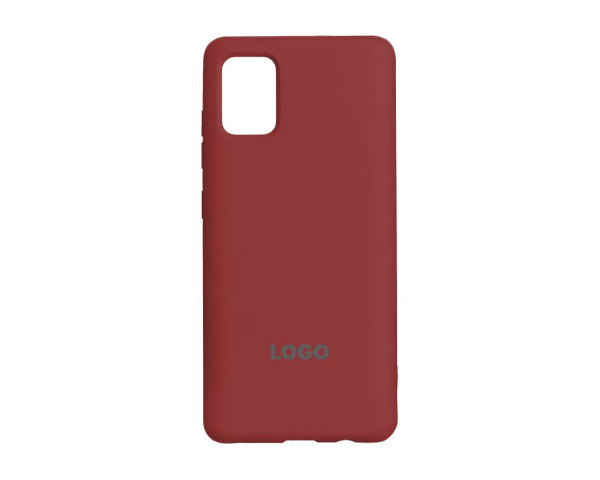 Чехол Original Silicone для Samsung Galaxy A41/A415 (2020) dark red (33)