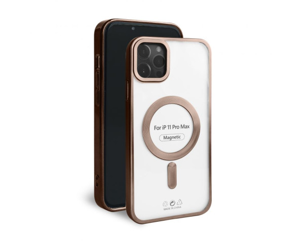 Чехол с функцией MagSafe для Apple iPhone 11 Pro Max brown (13) матовый