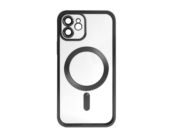Чехол с функцией MagSafe для Apple iPhone 12 black (09) матовый