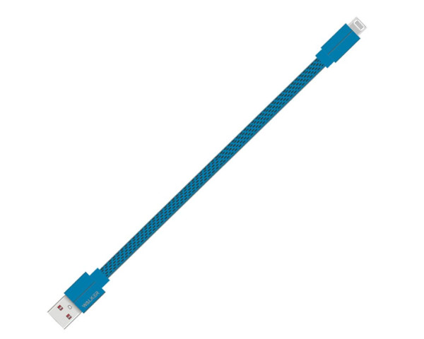 Кабель USB WALKER C755 Lightning короткий blue