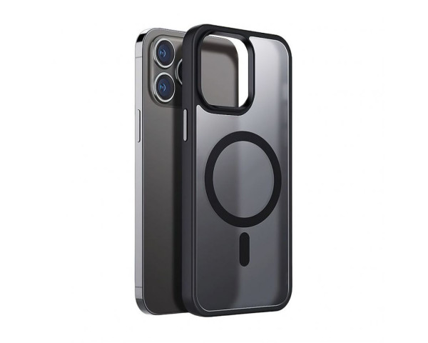 Чохол з функцією MagSafe для Apple iPhone 17 Pro Max з металевими кнопками black матовий