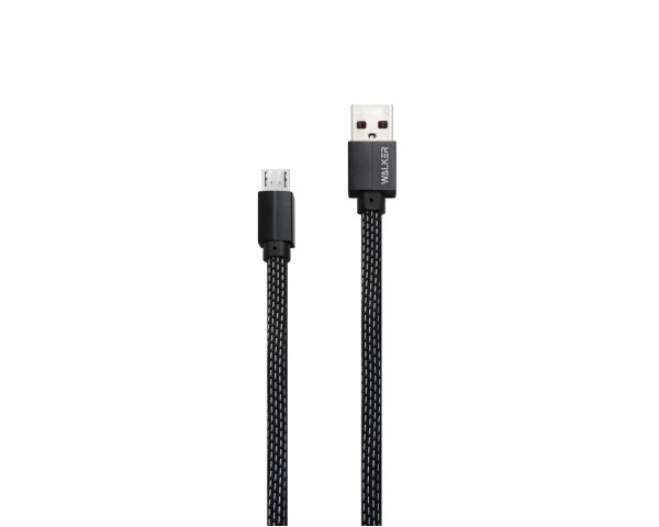 Кабель USB WALKER C755 Micro короткий black