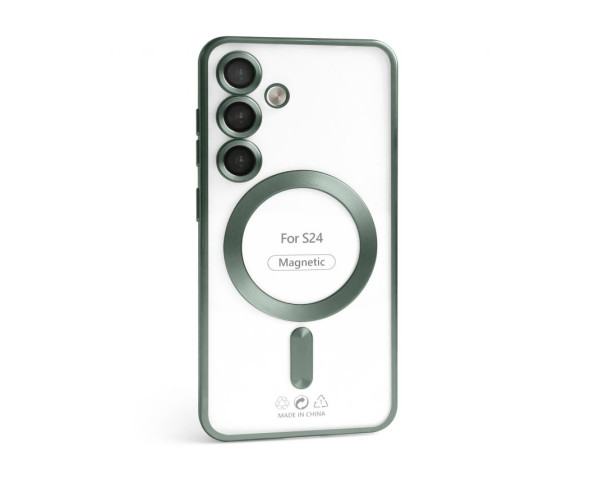 Чехол с функцией MagSafe для Samsung Galaxy S24/S921 (2024), S25/S931 (2025) mint-green (05) матовый