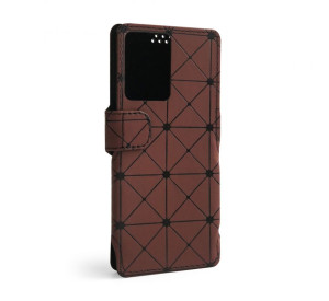 Чохол-книжка Status (18:9) 6.0'' ромб brown