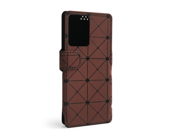 Чохол-книжка Status (18:9) 6.0'' ромб brown