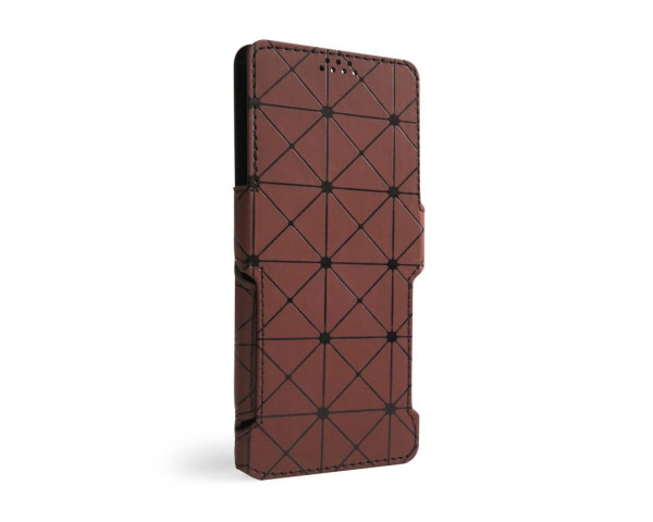 Чехол-книжка Status (18:9) 6.2'' ромб brown