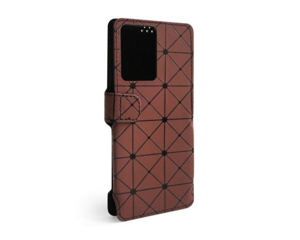 Чохол-книжка Status (18:9) 6.5'' ромб brown