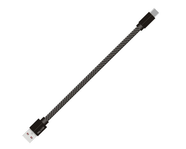 Кабель USB WALKER C755 Type-C короткий black