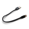 Кабель USB WALKER C755 Type-C короткий black