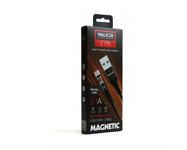 Кабель USB WALKER C775 Lightning Magnetic grey