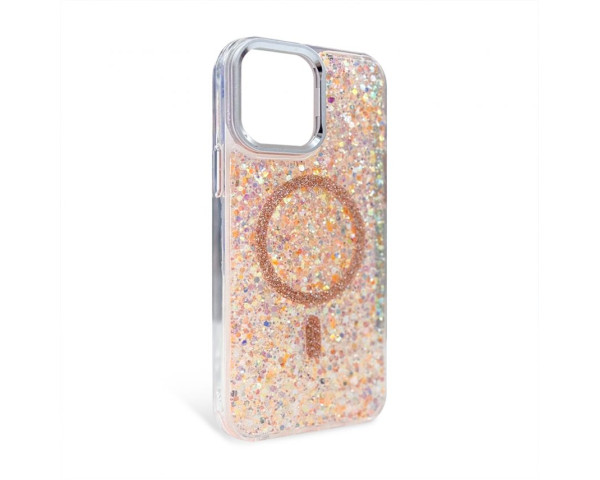Чохол з MagSafe Glitter для Apple iPhone 13, 14 gold (03)