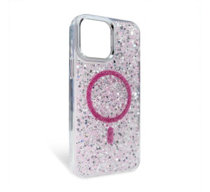 Чохол з MagSafe Glitter для Apple iPhone 15 pink (09)