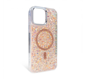 Чохол з MagSafe Glitter для Apple iPhone 15 Pro Max gold (03)
