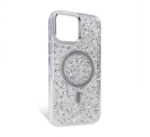 Чохол з MagSafe Glitter для Apple iPhone 16 Pro silver (12)