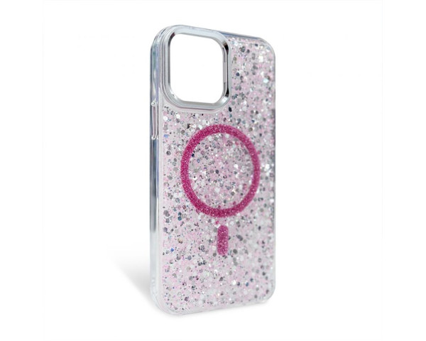 Чехол с MagSafe Glitter для Apple iPhone 16 Pro Max pink (09)
