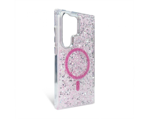 Чохол з MagSafe Glitter для Samsung Galaxy S24 Ultra/S928 (2024) pink (09)