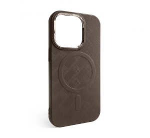 Чохол з функцією MagSafe Textured для Apple iPhone 15 Pro Max brown (02)