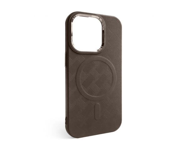 Чохол з функцією MagSafe Textured для Apple iPhone 15 Pro Max brown (02)