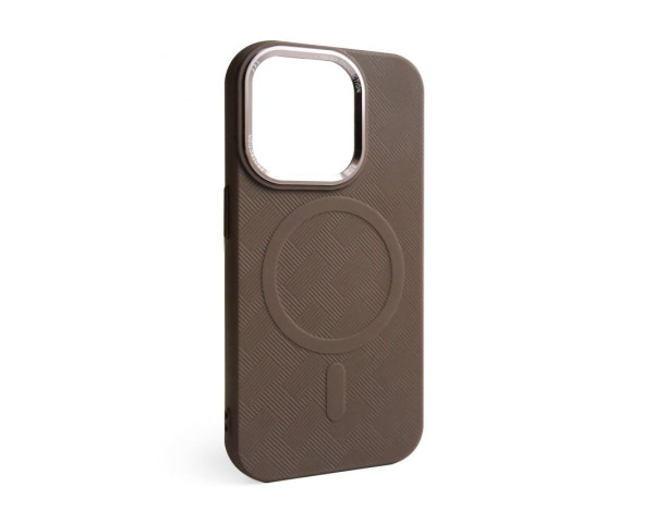 Чохол з функцією MagSafe Textured для Apple iPhone 16 Pro brown (02)