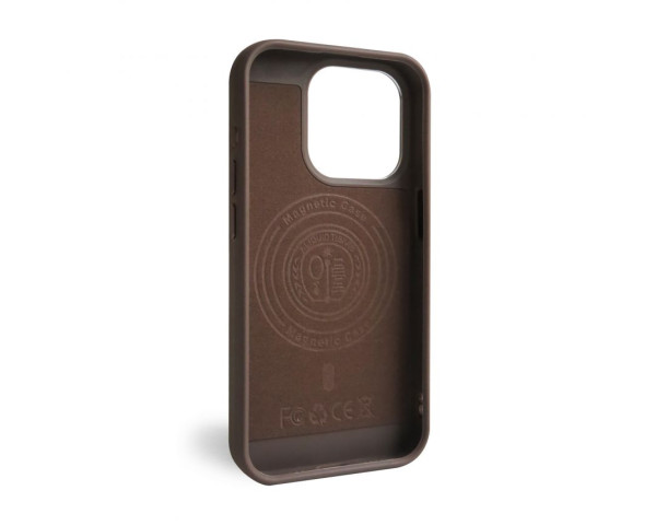 Чохол з функцією MagSafe Textured для Apple iPhone 16 Pro brown (02)
