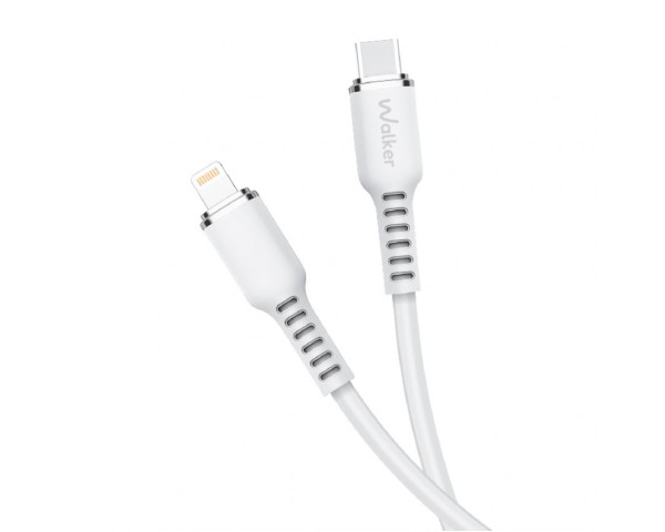 Кабель USB WALKER C795 Type-C to Lightning white