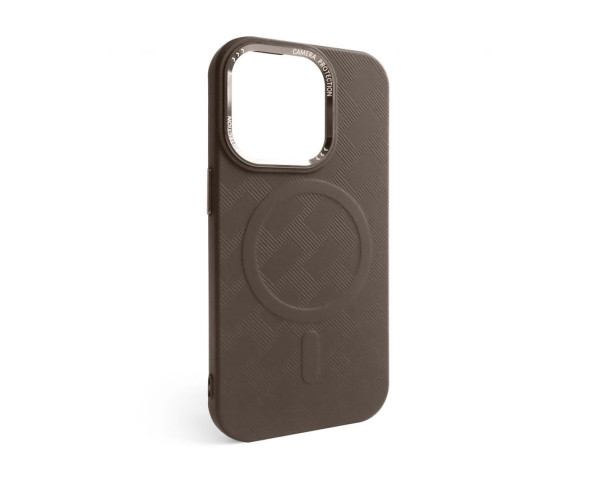 Чохол з функцією MagSafe Textured для Apple iPhone 16 Pro Max brown (02)