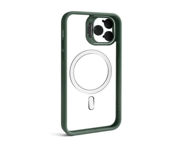 Чохол з функцією MagSafe для Apple iPhone 11 Pro з підставкою та захистом для камер green (1)