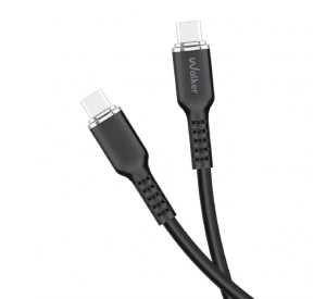 Юсб кабель usb шнур тайпсі type c тайп сі для айфона швидкої зарядки телефона планшета айфон дріт передавання даних WALKER C795 чорний з підтримкою quick charge