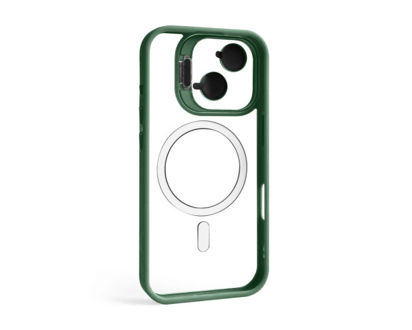 Чехол с функцией MagSafe для Apple iPhone 17 с подставкой и защитой для камер green (01)