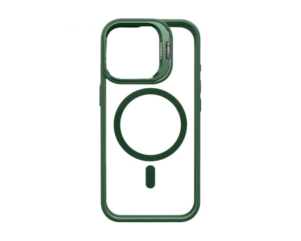 Чехол с функцией MagSafe для Apple iPhone 17 с подставкой и защитой для камер green (01)