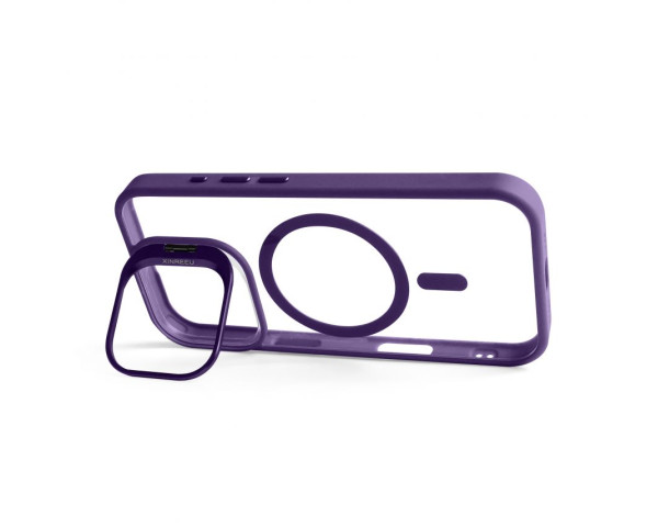 Чохол з функцією MagSafe для Apple iPhone 17 з підставкою та захистом для камер violet (02)
