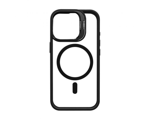 Чохол з функцією MagSafe для Apple iPhone 17 з підставкою та захистом для камер black (03)