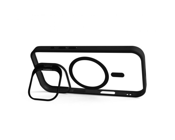 Чохол з функцією MagSafe для Apple iPhone 17 з підставкою та захистом для камер black (03)